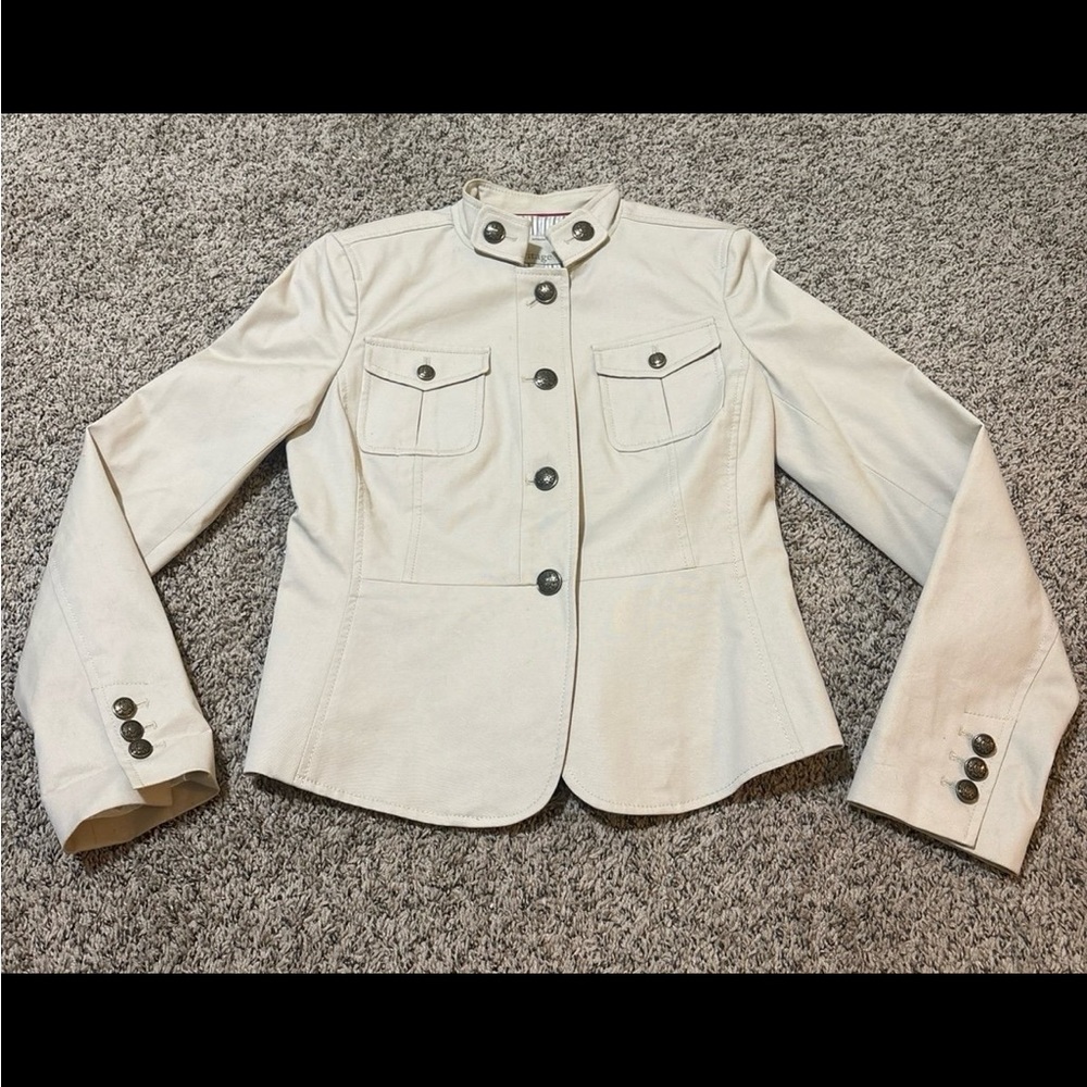 Women's Beige Military Style Jacket